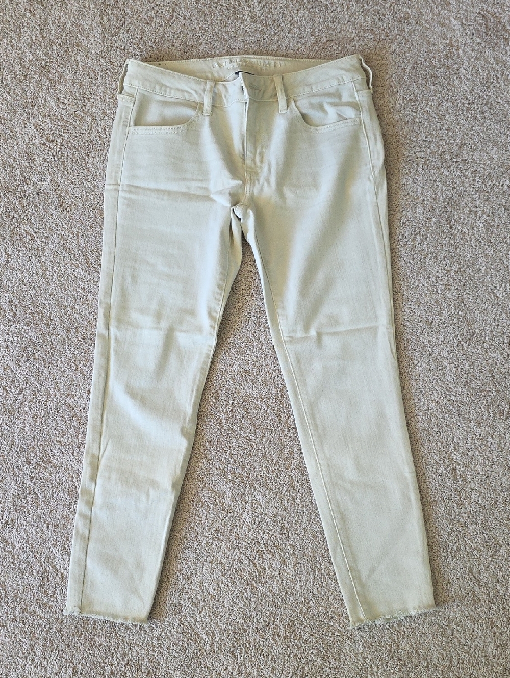 Cream Skinny Jeans